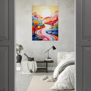 vallée kaléidoscope abstrait couleur vives