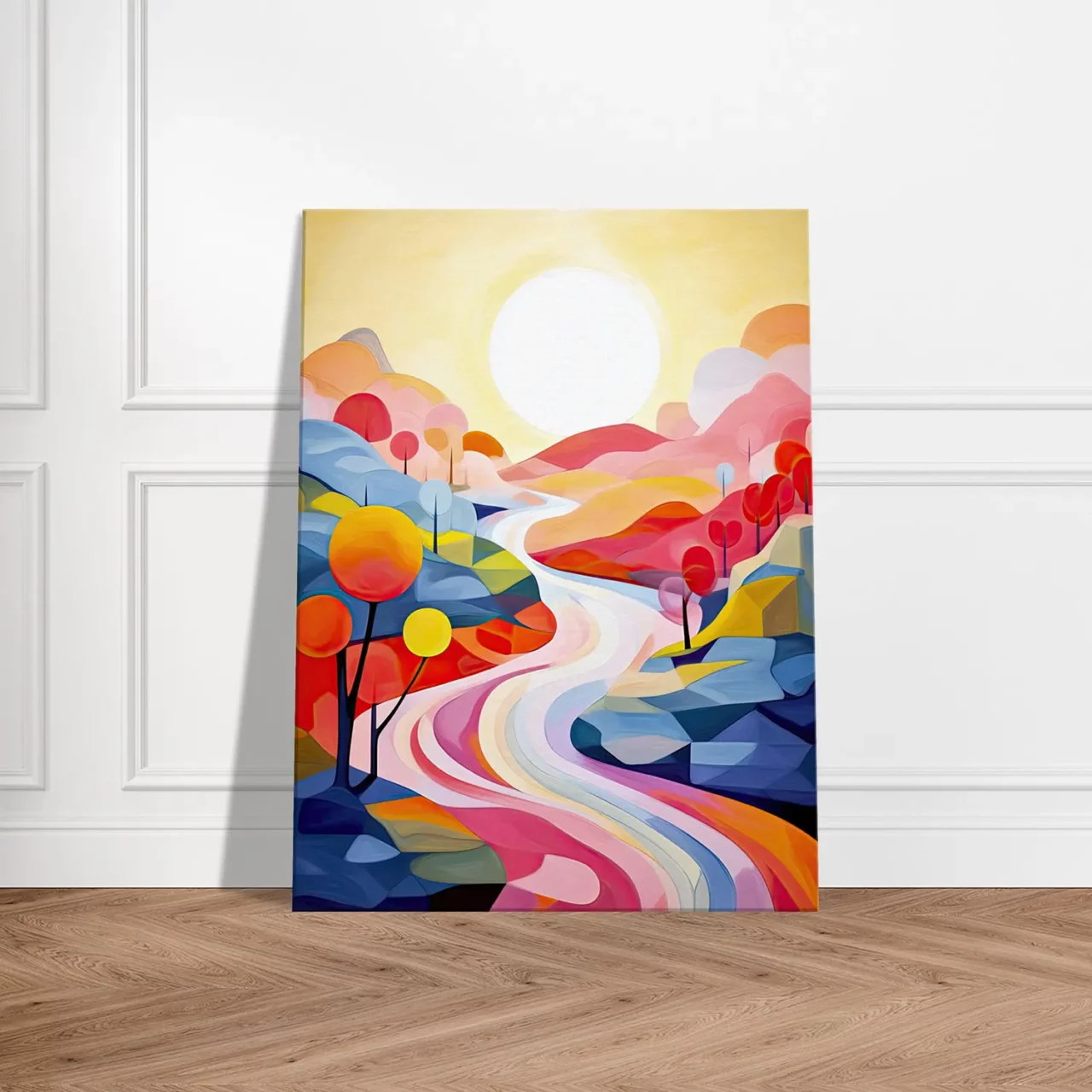 vallée kaléidoscope abstrait couleur vives