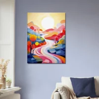 Cadre Vallée Kaléidoscope abstrait couleur vives vallée kaléidoscope abstrait couleur vives