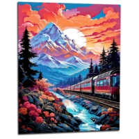 Voyage en train vers les montagnes enneigées voyage en train vers les montagnes enneigées