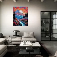 Voyage en train vers les montagnes enneigées voyage en train vers les montagnes enneigées