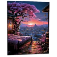 Cadre Aube Florale Vue d’un Havre Urbain aube florale vue d'un havre urbain