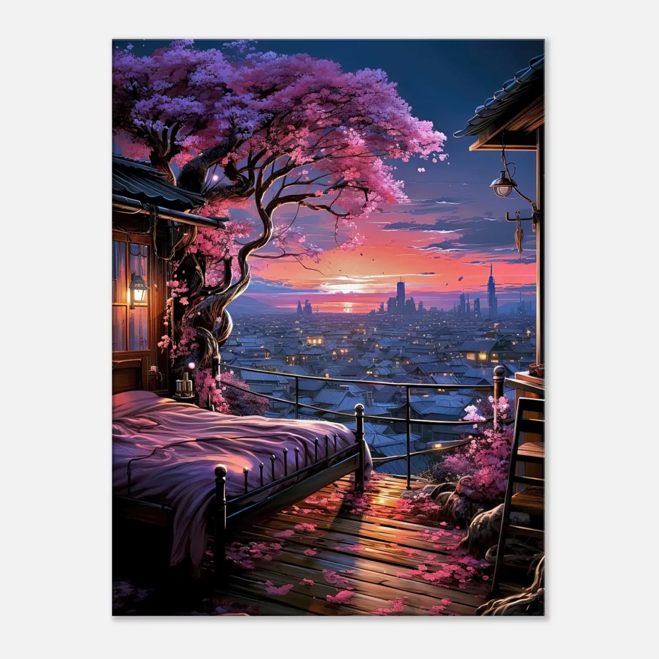 Cadre Aube Florale Vue d’un Havre Urbain aube florale vue d'un havre urbain