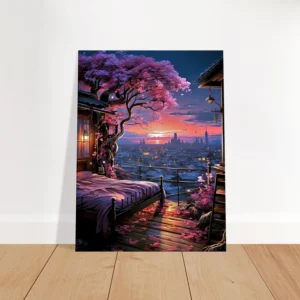 Cadre Aube Florale Vue d’un Havre Urbain aube florale vue d'un havre urbain