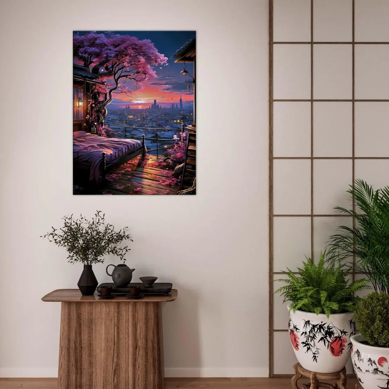 Cadre Aube Florale Vue d’un Havre Urbain aube florale vue d'un havre urbain