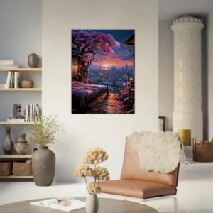 Cadre Aube Florale Vue d’un Havre Urbain aube florale vue d'un havre urbain