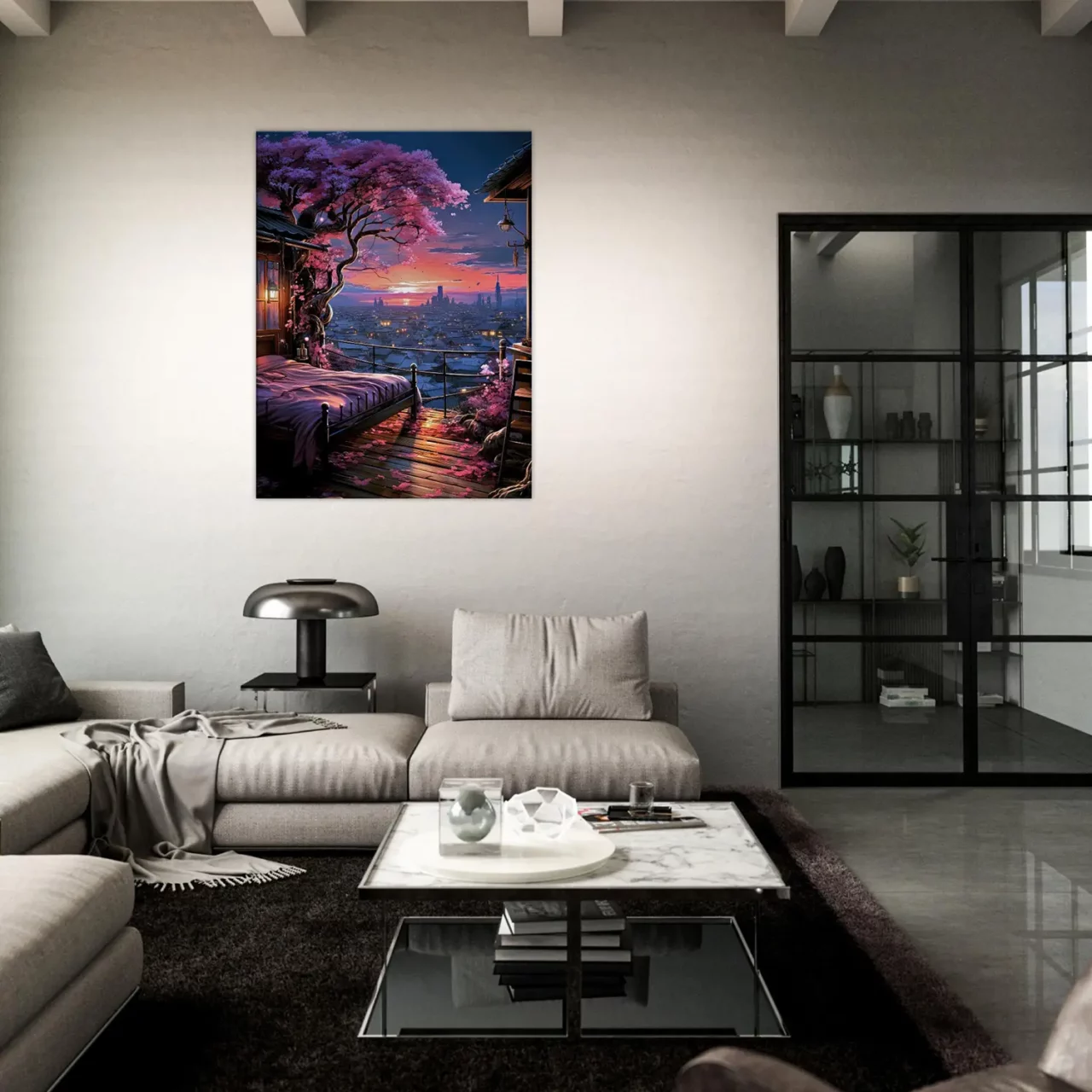 Cadre Aube Florale Vue d’un Havre Urbain aube florale vue d'un havre urbain