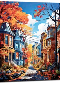 Tableau Automne en Ville : La Magie de Montréal automne en ville : la magie de montréal