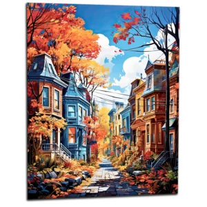 Tableau Automne en Ville : La Magie de Montréal automne en ville : la magie de montréal