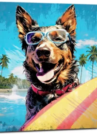 Cadre Aventure tropicale d’un compagnon canin aventure tropicale d'un compagnon canin