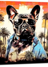 Cadre Bouledogue Français cool à Los Angeles bouledogue français cool à los angeles
