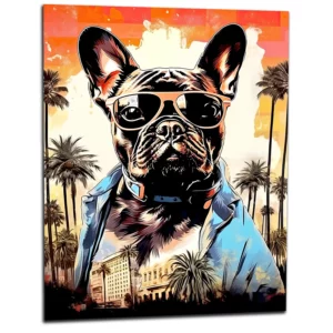 Cadre Bouledogue Français cool à Los Angeles