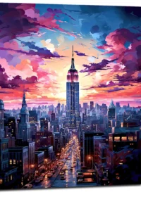 crépuscule urbain : new york en couleurs vibrantes