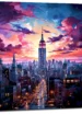 crepuscule urbain new york en couleurs vibrantes crépuscule urbain : new york en couleurs vibrantes