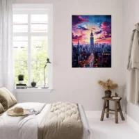 Crépuscule Urbain : New York en Couleurs Vibrantes crépuscule urbain : new york en couleurs vibrantes