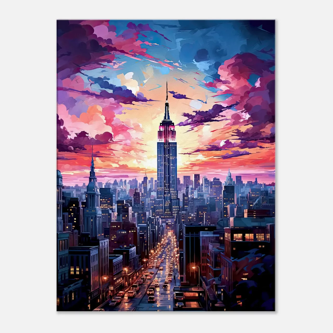 Crépuscule Urbain : New York en Couleurs Vibrantes crépuscule urbain : new york en couleurs vibrantes