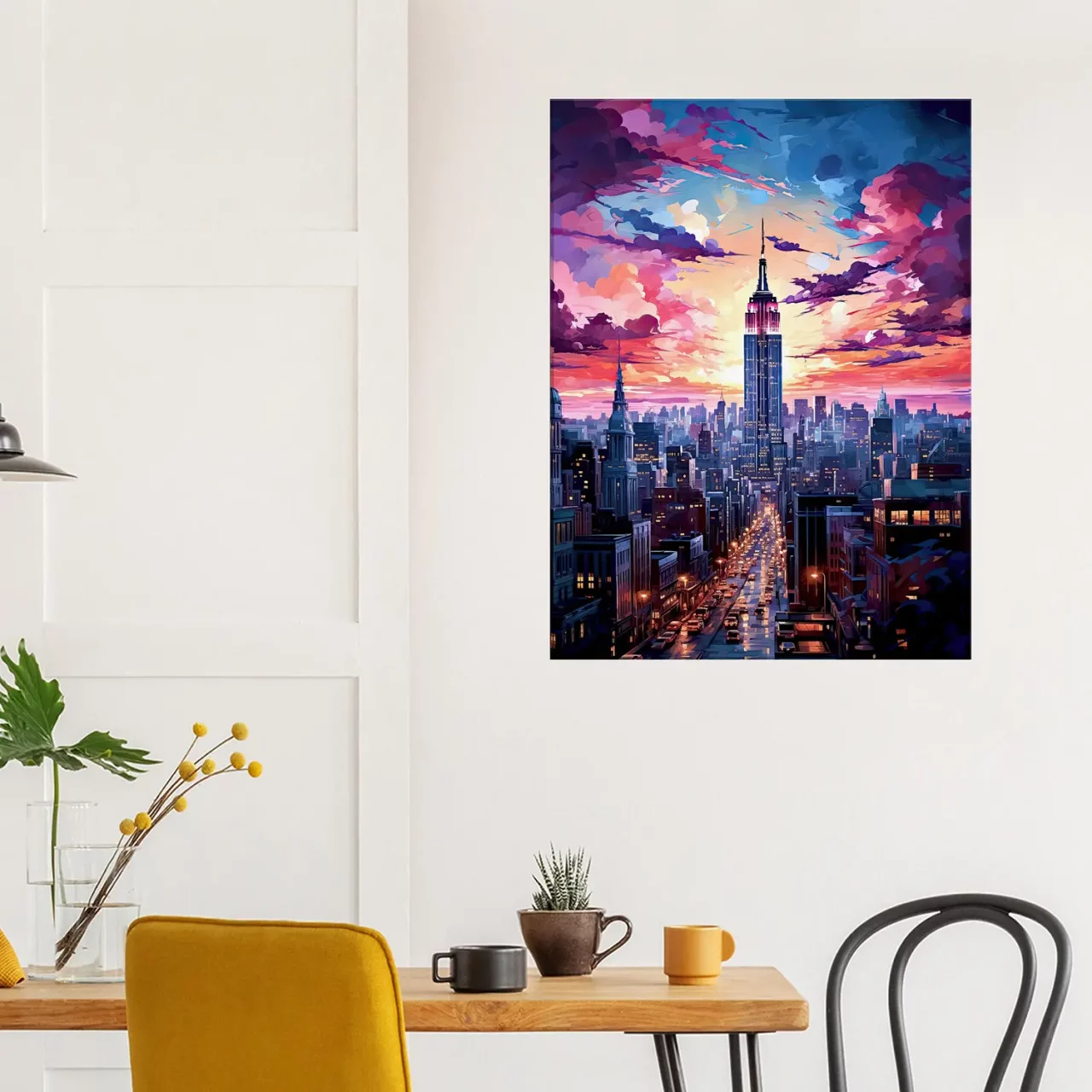 Crépuscule Urbain : New York en Couleurs Vibrantes crépuscule urbain : new york en couleurs vibrantes