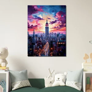 Crépuscule Urbain : New York en Couleurs Vibrantes crépuscule urbain : new york en couleurs vibrantes