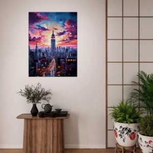 Crépuscule Urbain : New York en Couleurs Vibrantes crépuscule urbain : new york en couleurs vibrantes