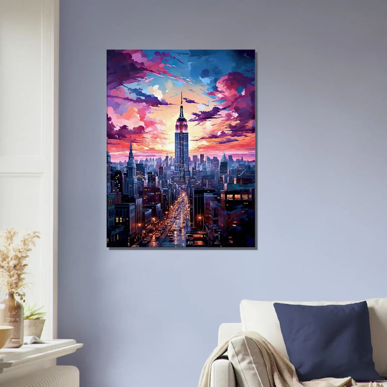 Crépuscule Urbain : New York en Couleurs Vibrantes crépuscule urbain : new york en couleurs vibrantes