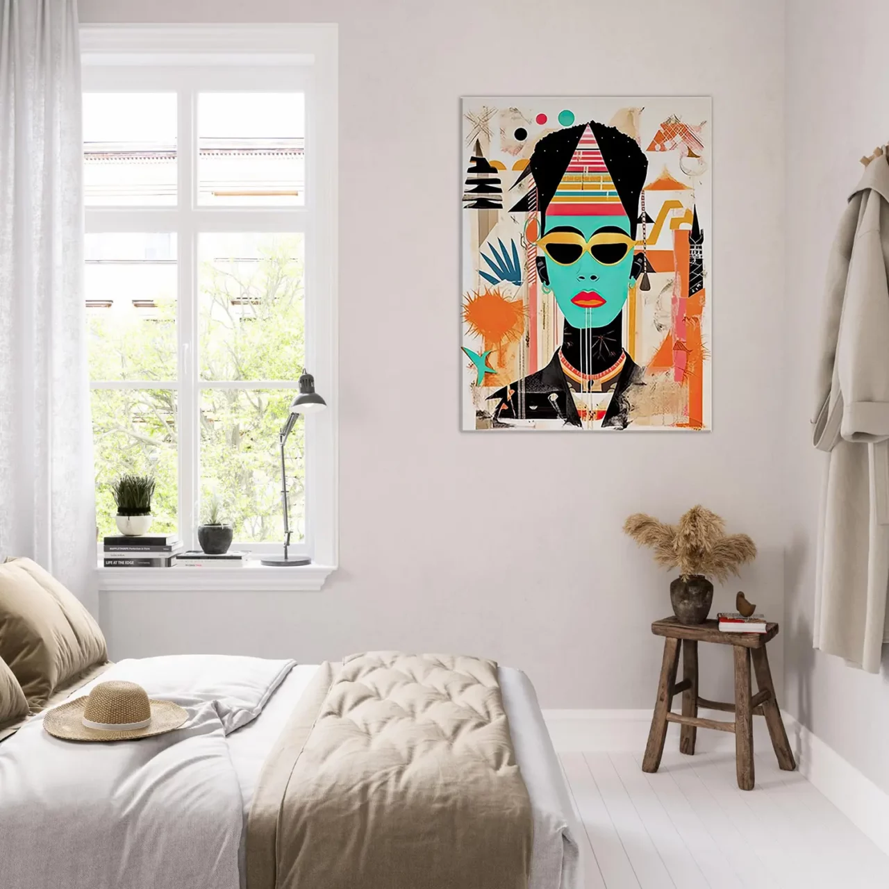 eclat egyptien en style urbain basquiat