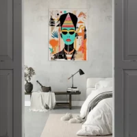 eclat egyptien en style urbain basquiat