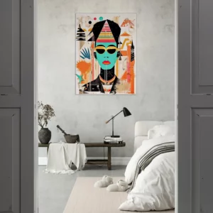 eclat egyptien en style urbain basquiat