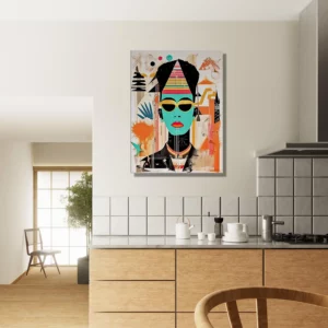 eclat egyptien en style urbain basquiat