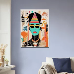 eclat egyptien en style urbain basquiat