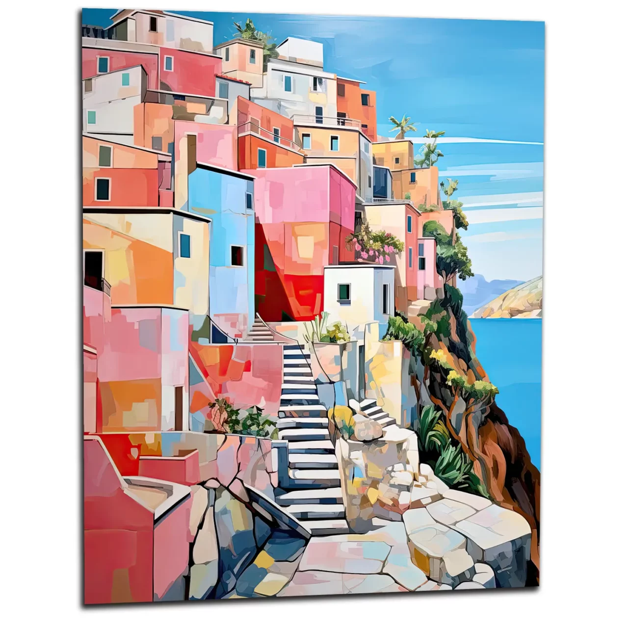 Éclats chromatiques d'un village italien côtier