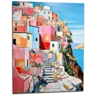 Éclats chromatiques d'un village italien côtier