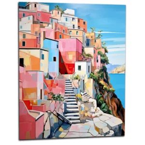 Eclats chromatiques d’un village italien côtier Éclats chromatiques d'un village italien côtier