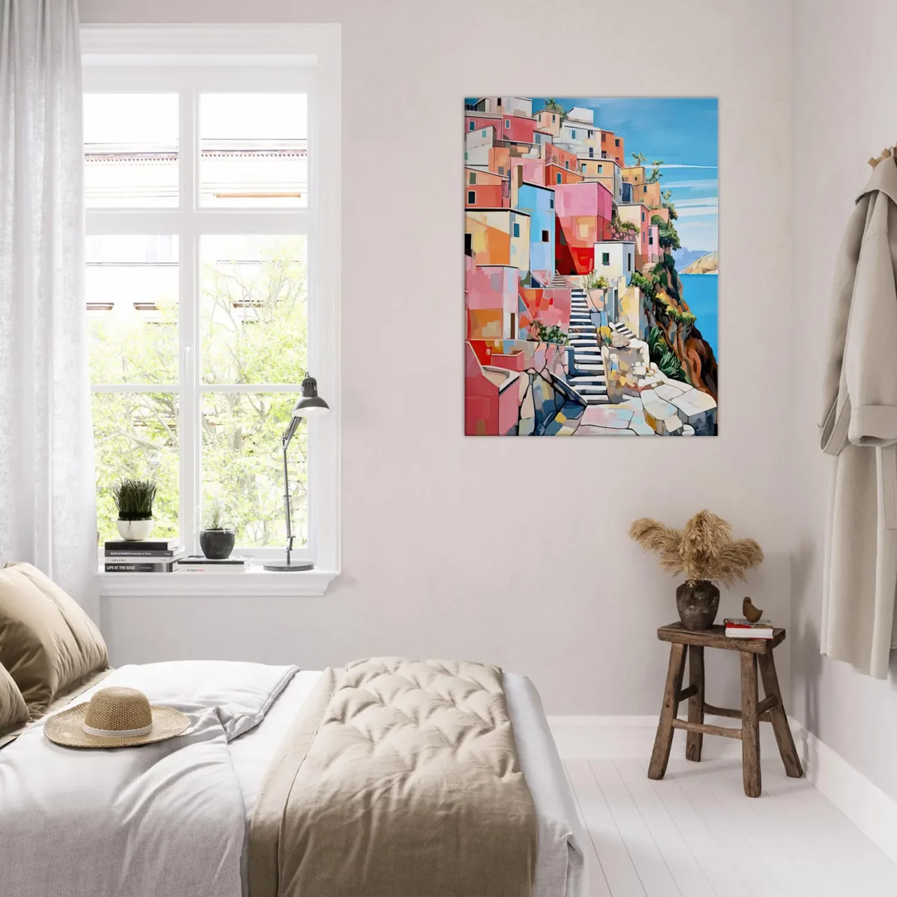 Éclats chromatiques d'un village italien côtier