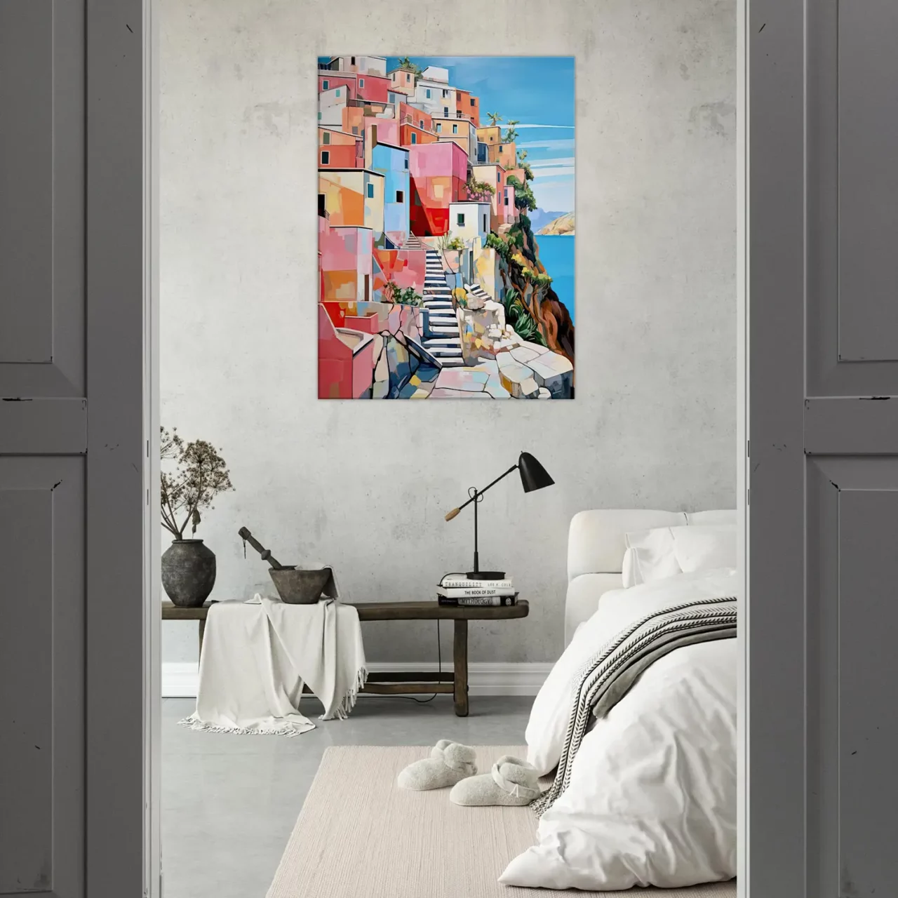 Éclats chromatiques d'un village italien côtier