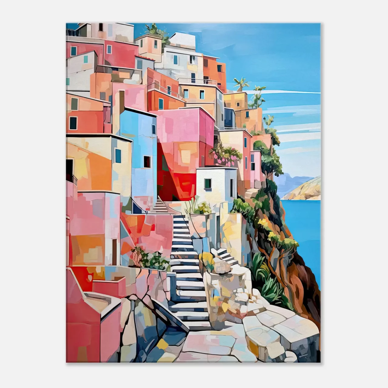 Éclats chromatiques d'un village italien côtier
