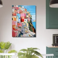 Eclats chromatiques d’un village italien côtier Éclats chromatiques d'un village italien côtier