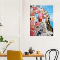 Eclats chromatiques d’un village italien côtier Éclats chromatiques d'un village italien côtier