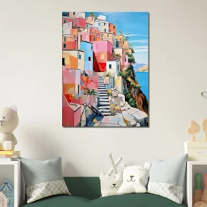 Éclats chromatiques d'un village italien côtier