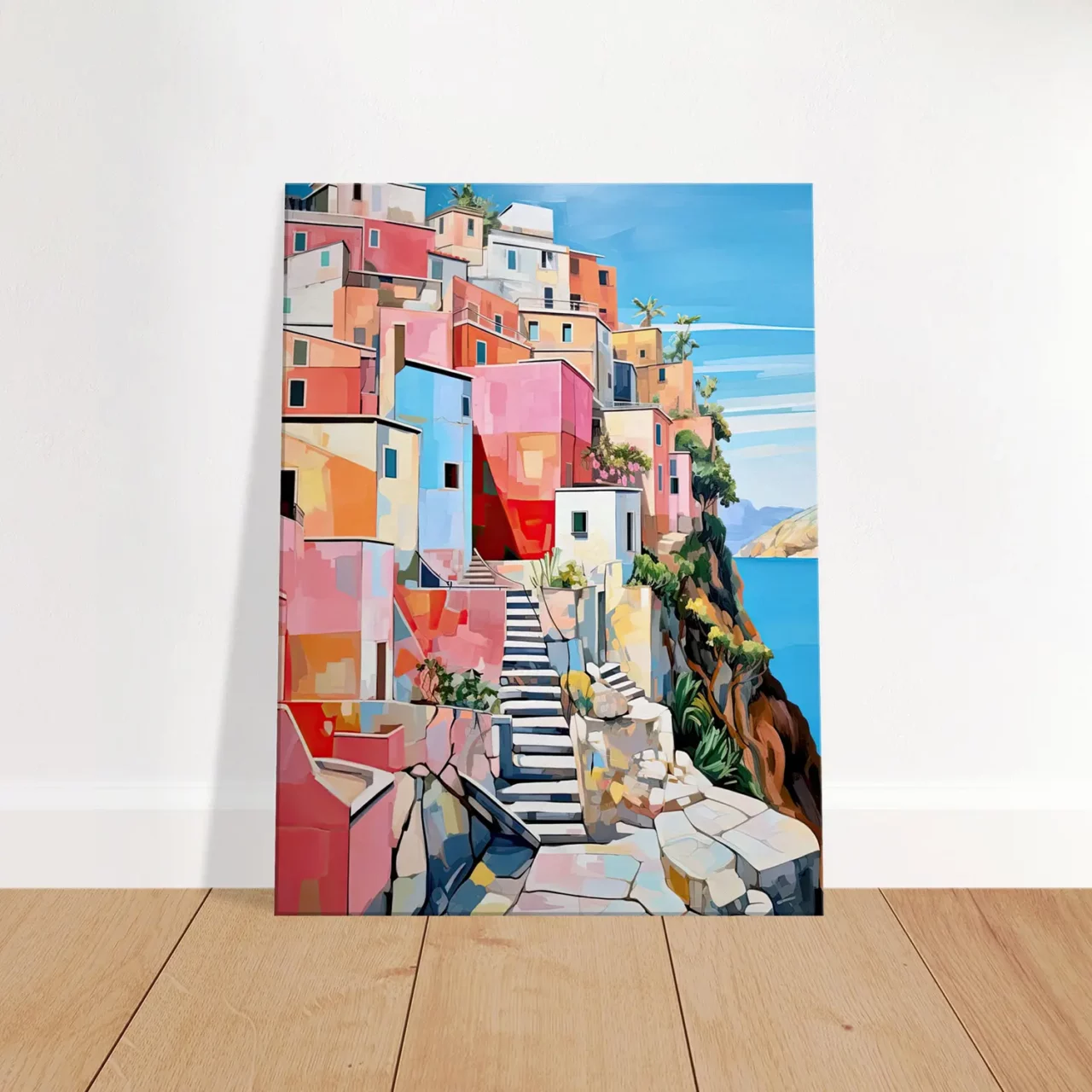 Éclats chromatiques d'un village italien côtier