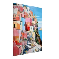 Eclats chromatiques d’un village italien côtier Éclats chromatiques d'un village italien côtier