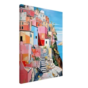 Éclats chromatiques d'un village italien côtier