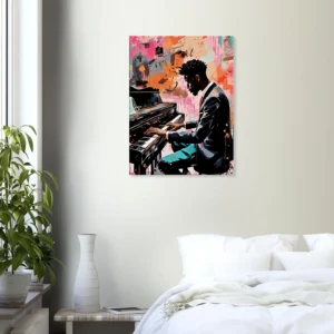 Peinture Harmonie en Couleur : Un Pianiste et Son Art harmonie en couleur : un pianiste et son art