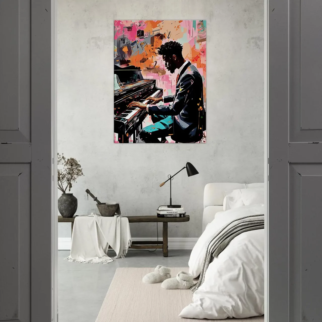 Peinture Harmonie en Couleur : Un Pianiste et Son Art harmonie en couleur : un pianiste et son art