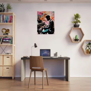 Peinture Harmonie en Couleur : Un Pianiste et Son Art harmonie en couleur : un pianiste et son art