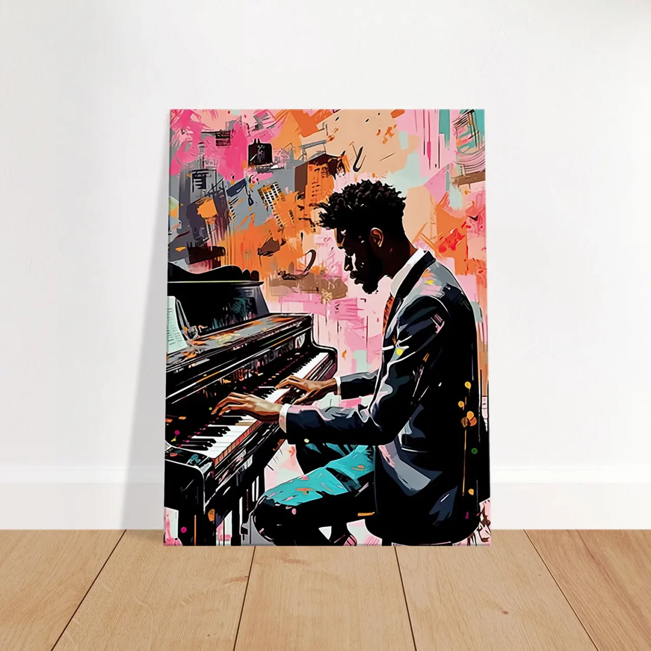 Peinture Harmonie en Couleur : Un Pianiste et Son Art harmonie en couleur : un pianiste et son art