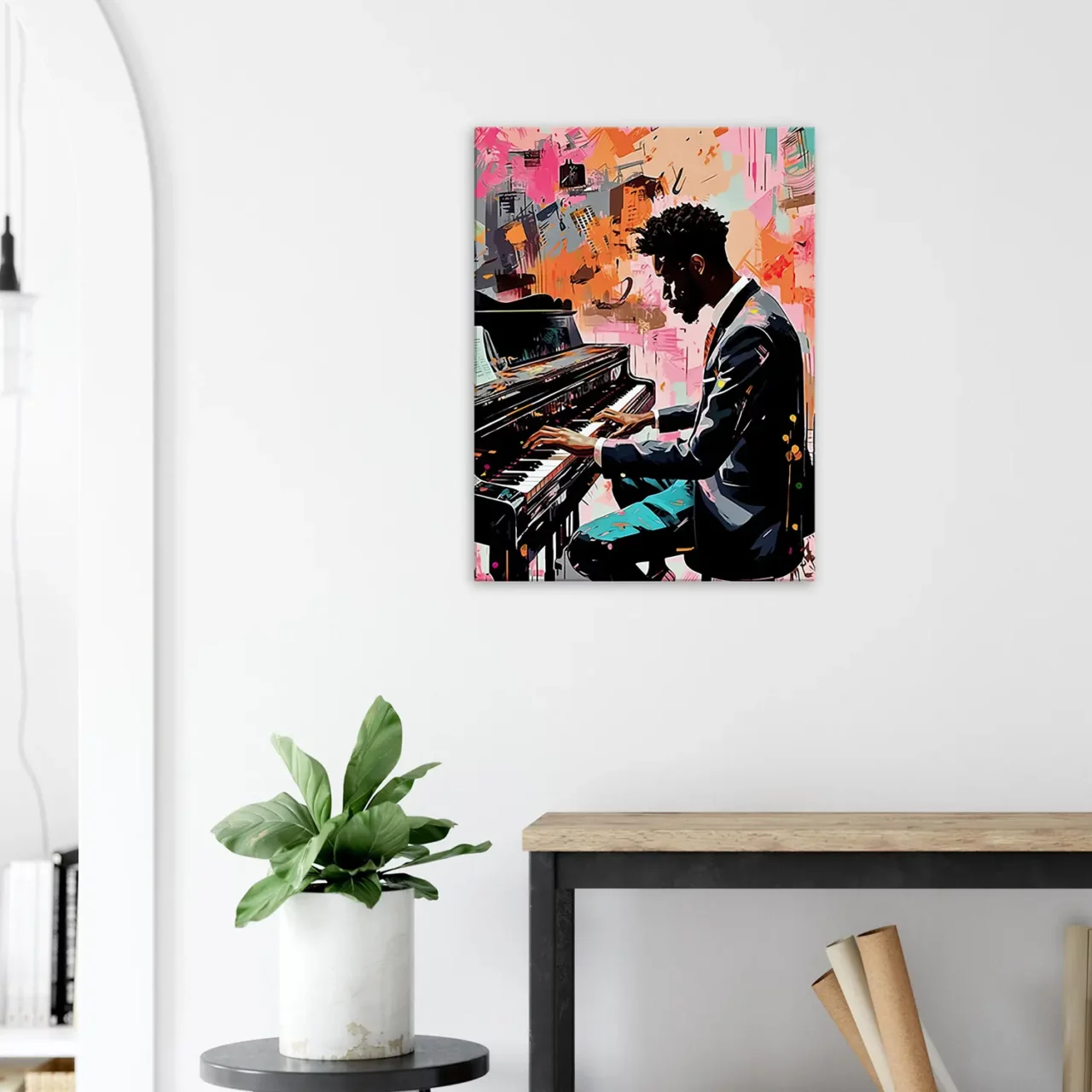 Peinture Harmonie en Couleur : Un Pianiste et Son Art harmonie en couleur : un pianiste et son art