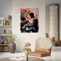 Peinture Harmonie en Couleur : Un Pianiste et Son Art harmonie en couleur : un pianiste et son art