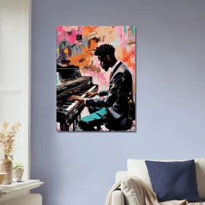 Peinture Harmonie en Couleur : Un Pianiste et Son Art harmonie en couleur : un pianiste et son art