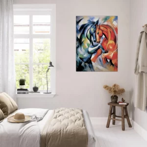 le combat de chevaux duel de couleur