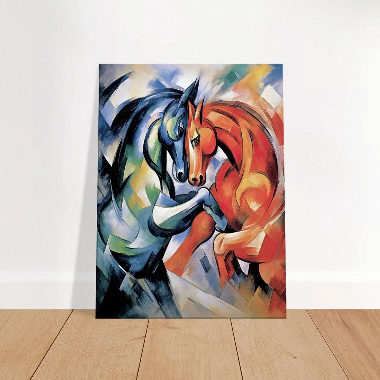 le combat de chevaux duel de couleur